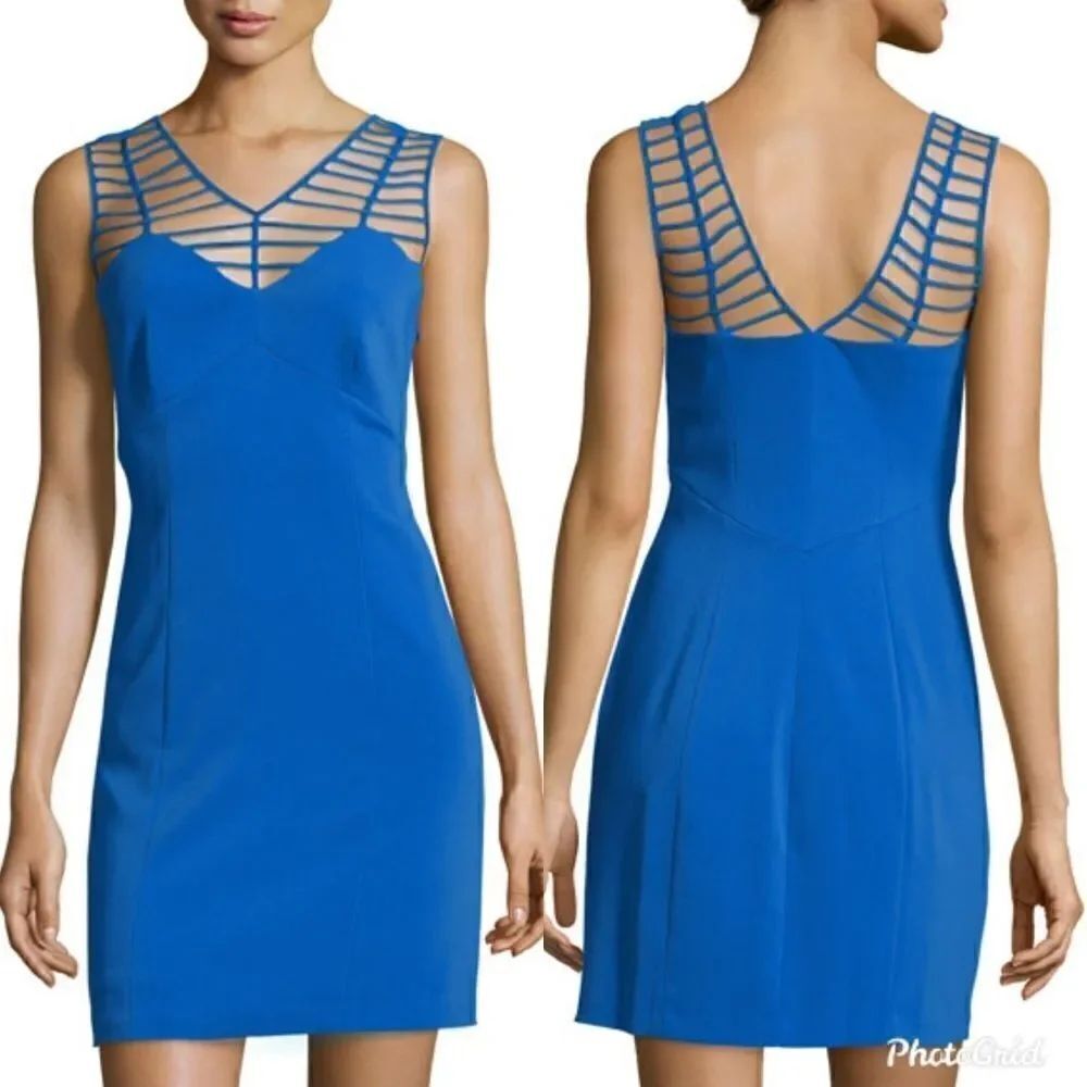 Laundry by Shelli Segal blue cocktail dress size 4